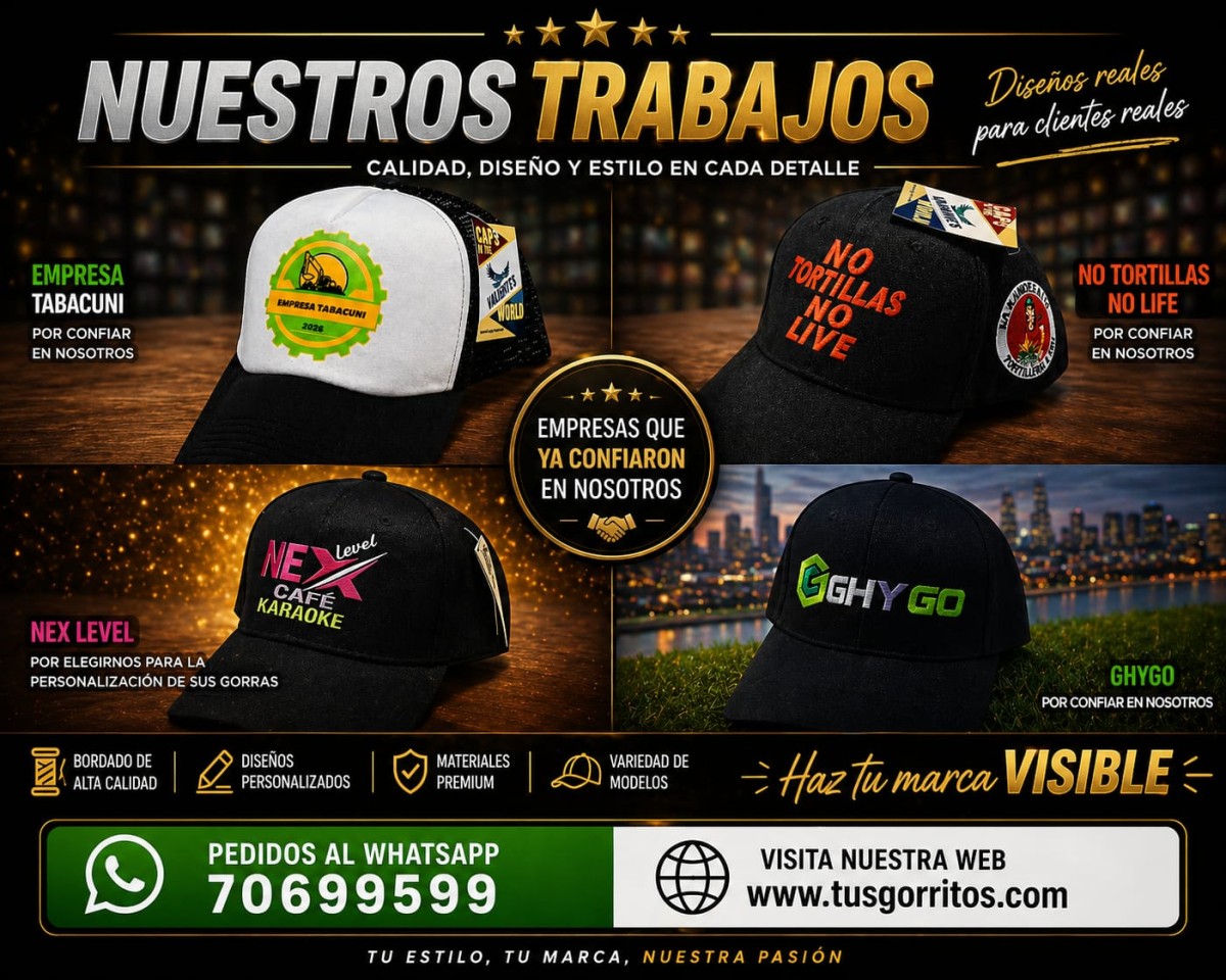 Diseños personalizados en bordado en alta calidad